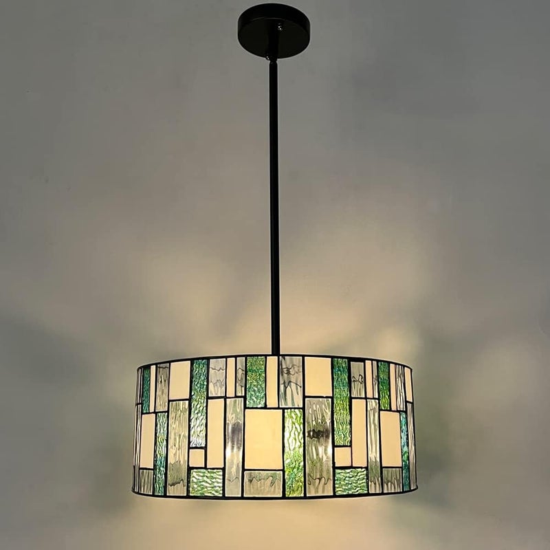 Artzone مصباح تيفاني معلق من آرت زون 16 بوصة بتصميم حديث من الزجاج الملون للجزيرة المطبخية وغرفة الطعام والمدخل - Image 3