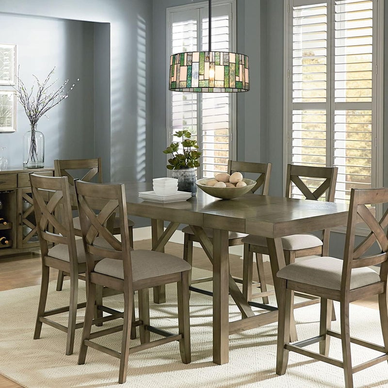 Artzone مصباح تيفاني معلق من آرت زون 16 بوصة بتصميم حديث من الزجاج الملون للجزيرة المطبخية وغرفة الطعام والمدخل - Image 4