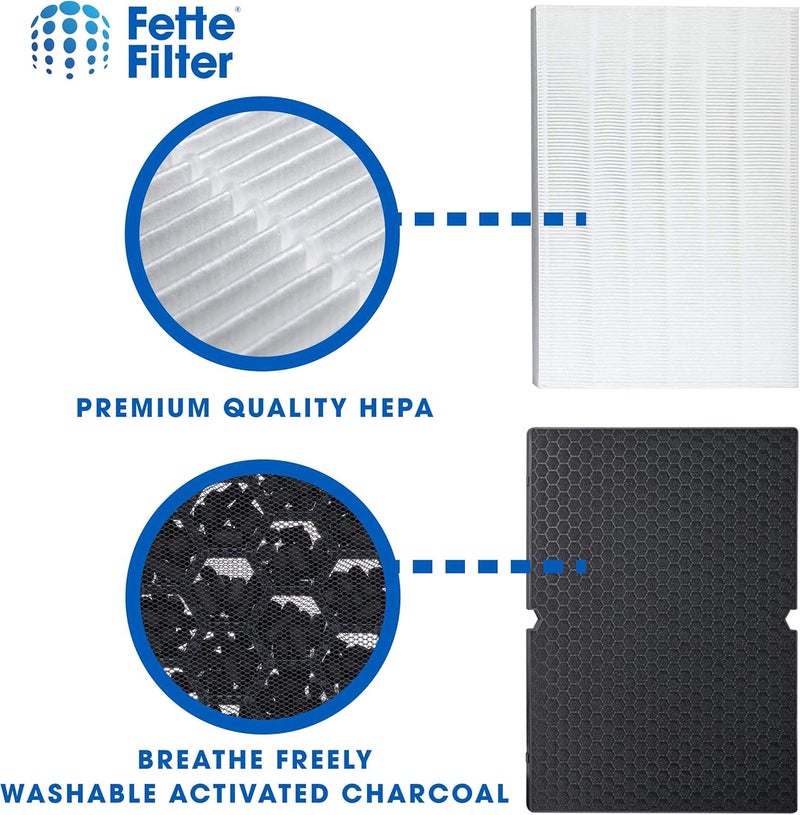 Fette Filter - Replacement Filter Compatible with Winix 116130 Filter H for Winix Air Purifier Model # 5500-2 & AM80. Combo pack. - Image 3