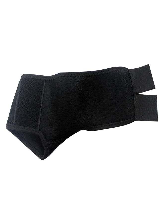 ZETO Unisex Ankle Protection Guard, Premium Compression Brace For Injuries, Aids in Pain Relief and Recovery. Neoprene Black Ankle Bands - One Piece, Free Size - Image 2