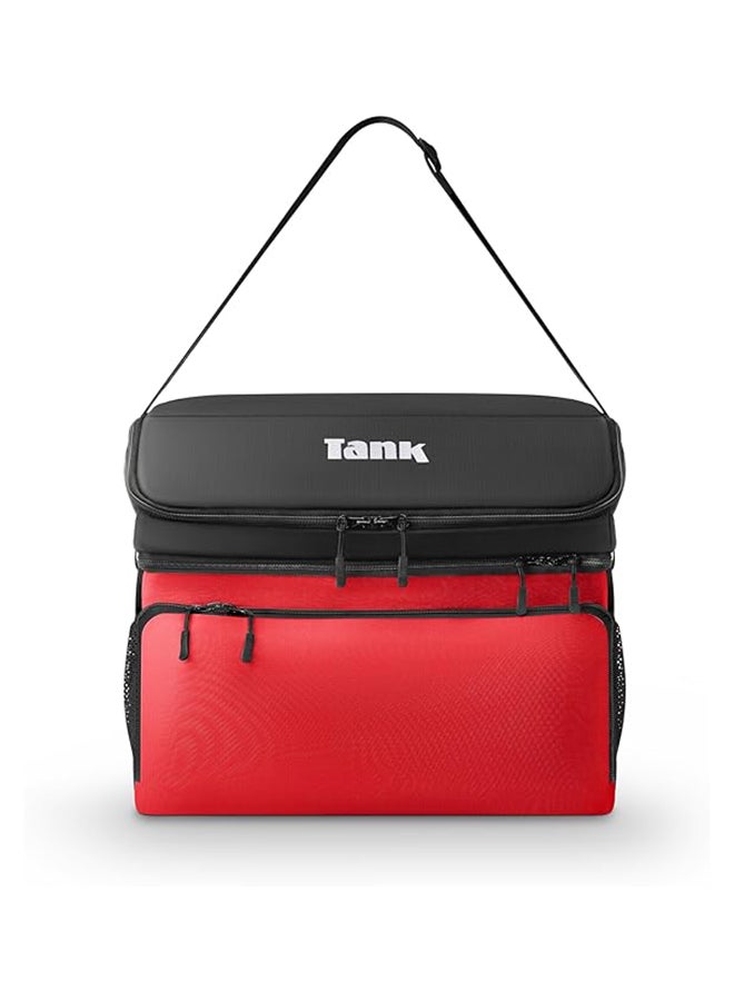 TANK حقيبة حرارية معزولة 30 لتر، أحمر وأسود - Image 1