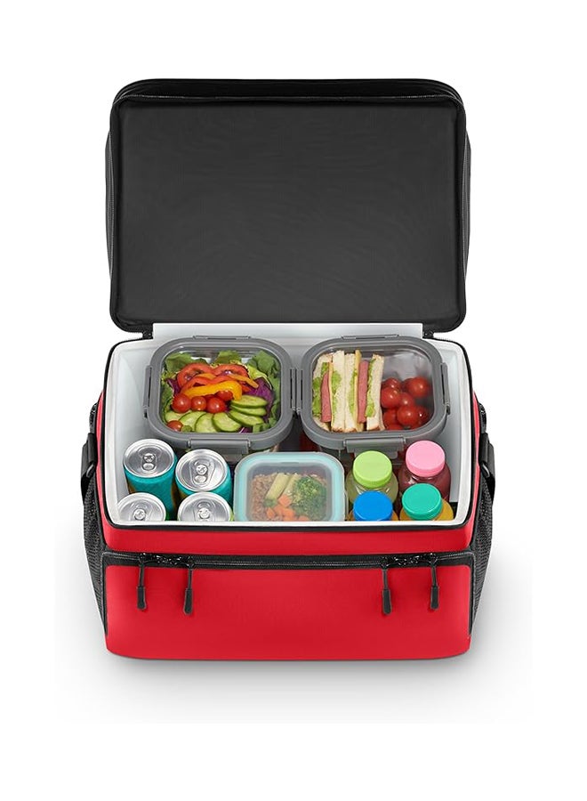 TANK حقيبة حرارية معزولة 30 لتر، أحمر وأسود - Image 4