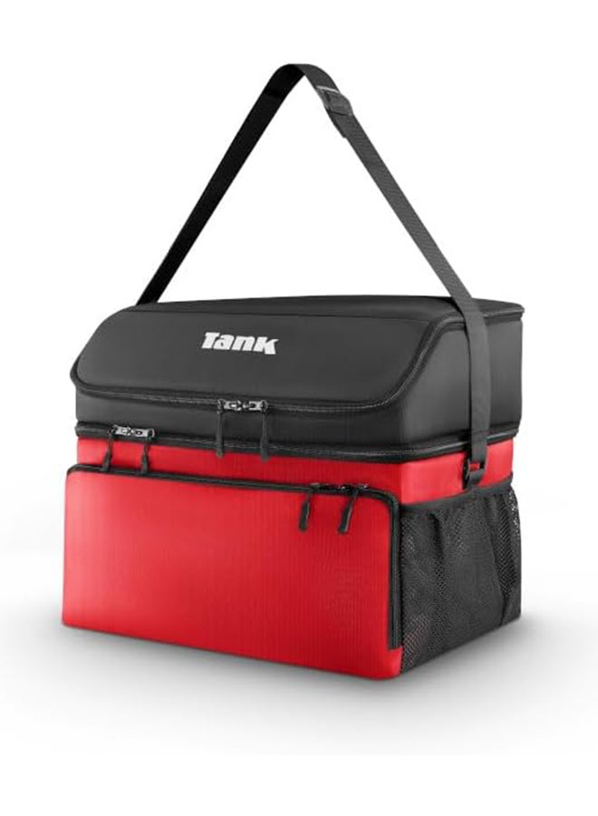 TANK حقيبة حرارية معزولة 30 لتر، أحمر وأسود - Image 2