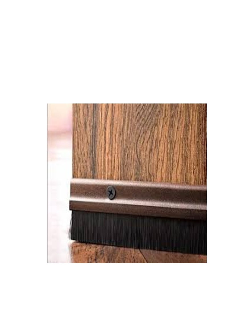 KNP KNP 1M Door Seal Bottom Brush with 4 Pcs Screws in brown is an excellent choice for sealing gaps under doors providing an effective barrier against drafts dust noise and insects.  - Image 3