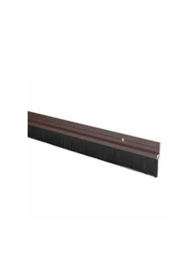 KNP KNP 1M Door Seal Bottom Brush with 4 Pcs Screws in brown is an excellent choice for sealing gaps under doors providing an effective barrier against drafts dust noise and insects.  - Image 2