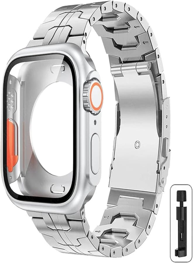 Next Stainless Steel Strap With Ultra Conversion Case Compatible With Apple Watch Series 7/8/9 Size 42/44/45
