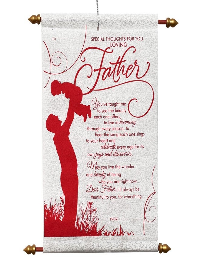 Natali Scroll Card For Father - Red - Image 1