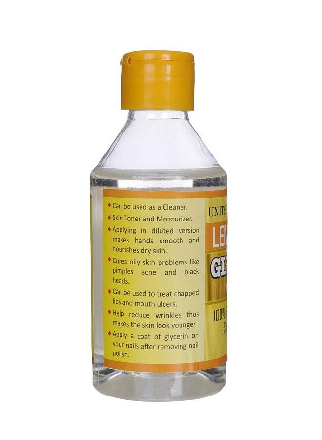 Unitedlys ® Lemon Glycerine Liquid For Skin 200 Gm | 100% Pure Glycerine For Face, Skin & Hair Beauty Care | Nourishes, Cleanses, Moisturizes & Prevents Wrinkles | Reduces Acne, Dandruff & Split Ends - Image 3