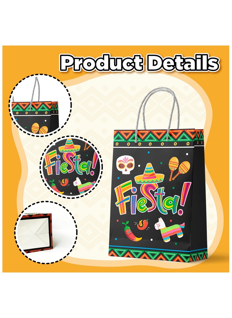 FRUITFUL PARTY - Mexican Party Favors Bag with Handles, 24pcs Mexican Fiesta Gift Bags Fiesta Paper Bags Cinco De Mayo Bags for Cinco De Mayo Party Decorations - Image 1