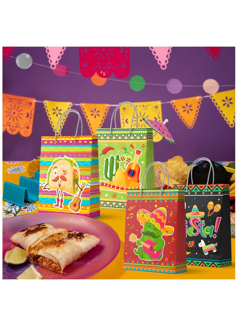 FRUITFUL PARTY - Mexican Party Favors Bag with Handles, 24pcs Mexican Fiesta Gift Bags Fiesta Paper Bags Cinco De Mayo Bags for Cinco De Mayo Party Decorations - Image 1