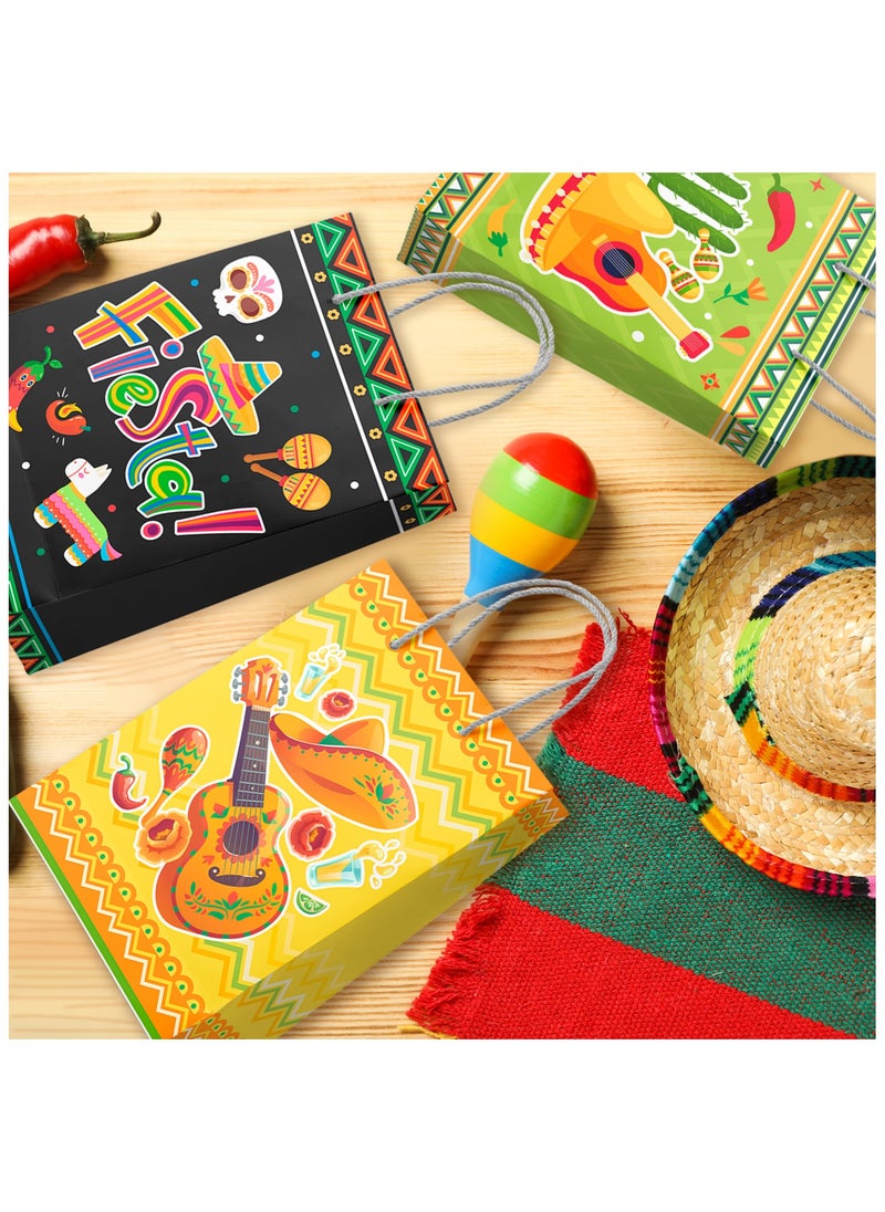 FRUITFUL PARTY - Mexican Party Favors Bag with Handles, 24pcs Mexican Fiesta Gift Bags Fiesta Paper Bags Cinco De Mayo Bags for Cinco De Mayo Party Decorations - Image 1
