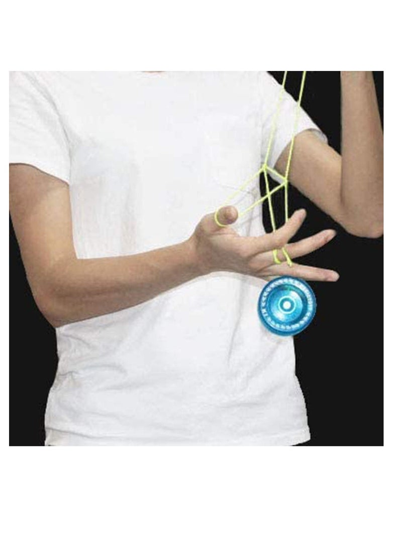 SYOSI K1 Yoyo Responsive Ball Bearing Yoyo for Beginner Kids,Practise Rapid Response Capability, Plastic ABS Yoyo with Yoyo Glove+Yoyo Bag+5 Replacement Yoyo Strings (Crystal Blue) - Image 2