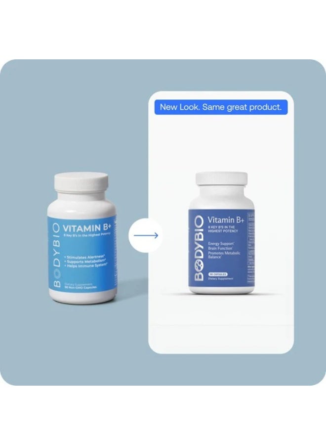 BodyBio Vitamin B+ 90caps -BodyBio - Image 5
