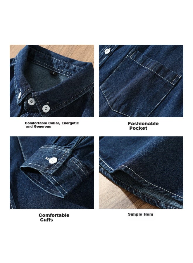 Paul Frank Men's Spring Long Sleeve Shirt Casual Denim Jacket Versatile Top