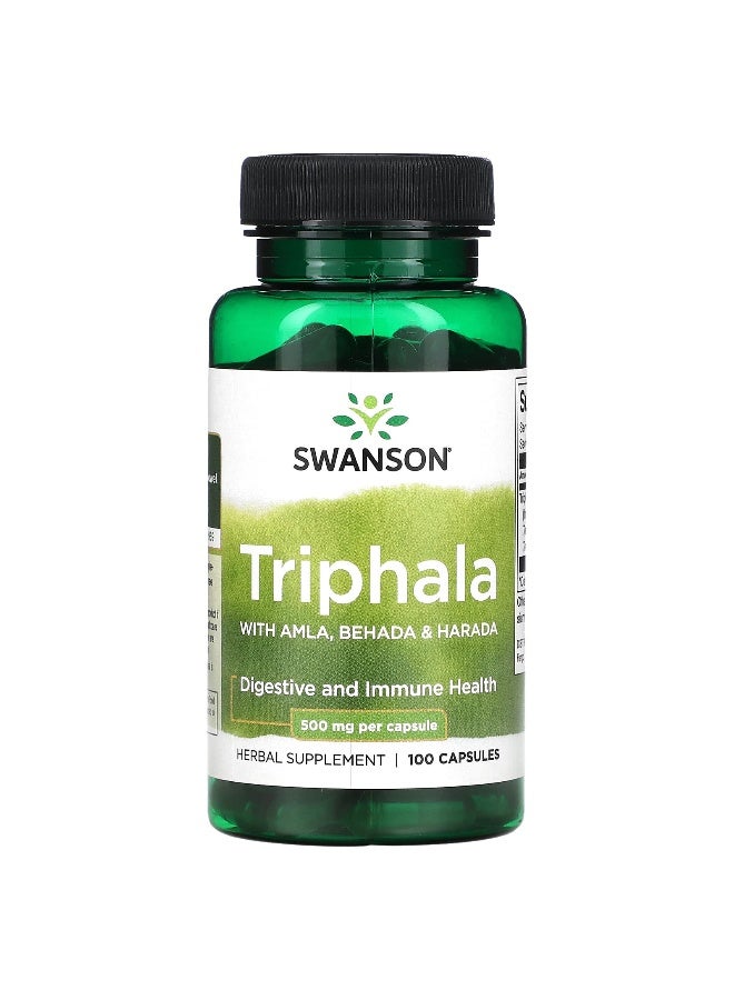SWANSON سوانسون، تريهالا مع أملاء، بيهدا وهارادا، 500 ملغ، 100 كبسولة - Image 1