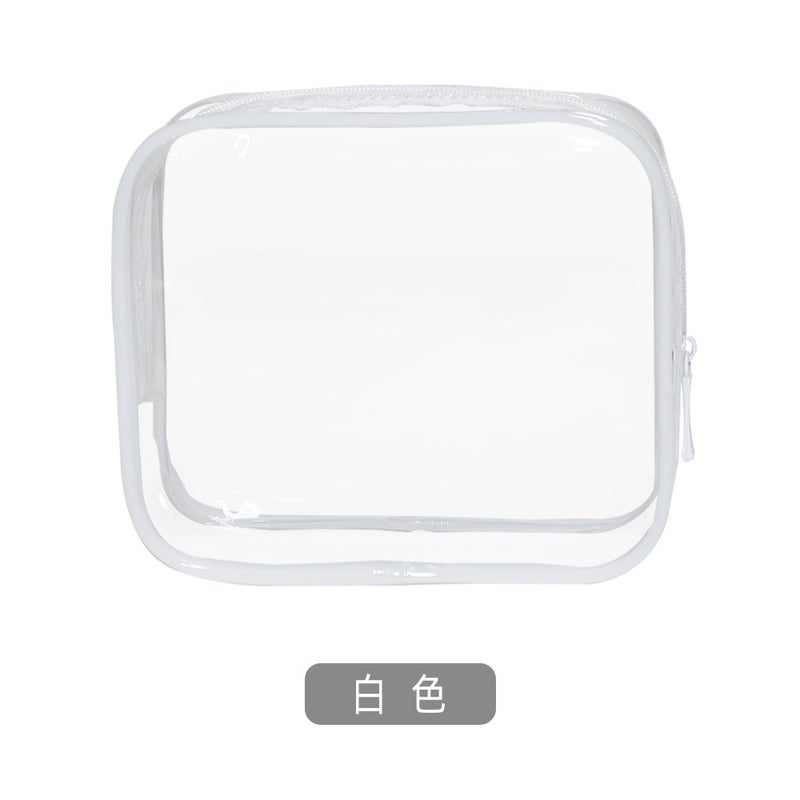 New cosmetic bag high-looking storage bag special large capacity waterproof travel storage bag transparent wash bag portable White
