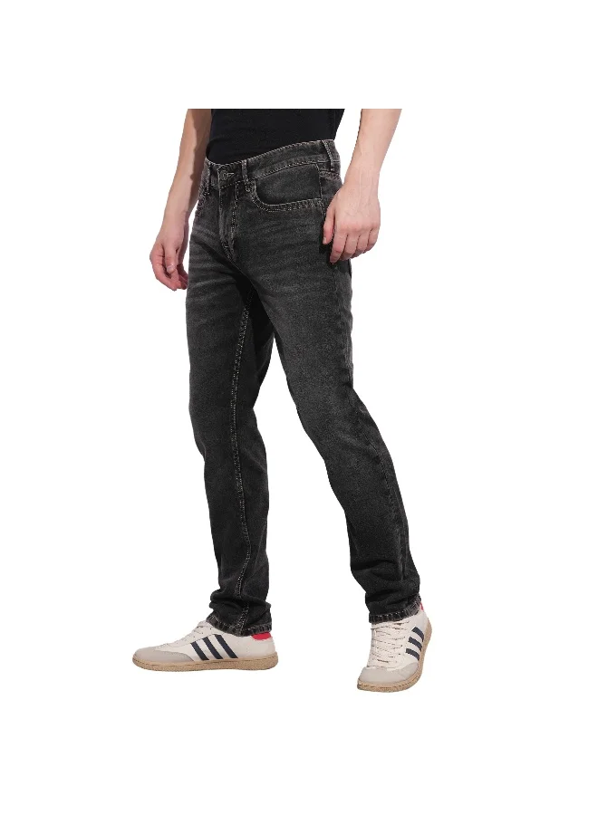 Being Human Mens Grey Tone Slim Fit Denims