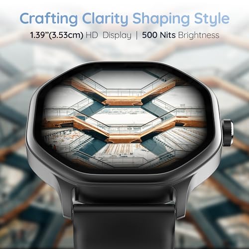 Pebble Hive Octa Display Smartwatch | BT Calling | Functional Rotating Crown | Multi Sports Modes | Sleep Monitoring | Health Suite | Customizable Watch Faces | in-Built Games & World Clock - Black - Image 4