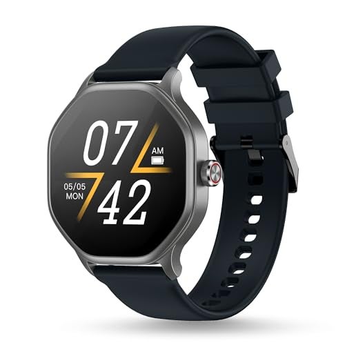 Pebble Hive Octa Display Smartwatch | BT Calling | Functional Rotating Crown | Multi Sports Modes | Sleep Monitoring | Health Suite | Customizable Watch Faces | in-Built Games & World Clock - Black - Image 1