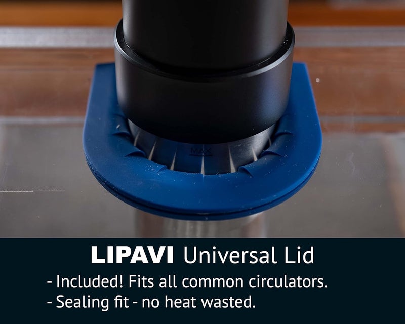 LIPAVI Sous Vide Container Kit (NXC10-UNIR) Compatible with Anova All Models – 12 L Polycarbonate Container with Removable Rack & Universal Sealed Lid – Immersion Circulator Not Included - Image 5