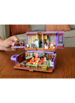 Polly Pocket Friends Compact Playset With 6 Character Dolls & 9 Accessories, Coffee Cup Exterior, Collectible Toy  - Image 2