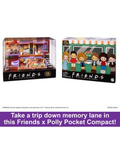 Polly Pocket Friends Compact Playset With 6 Character Dolls & 9 Accessories, Coffee Cup Exterior, Collectible Toy  - Image 3