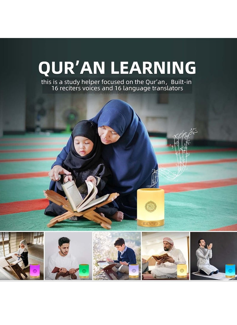 Prime by javaudan Quran Speaker Touch Lamp - Smart Touch Lamp Portable Bluetooth Speaker Bedside Lamp, 14 Translations 18 Reciters AZAN Speaker with APP Control, 7 Color Changeable Night Lights SQ112  - Image 3