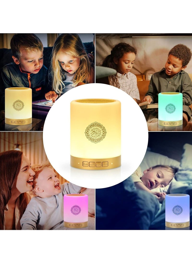 Prime by javaudan Quran Speaker Touch Lamp - Smart Touch Lamp Portable Bluetooth Speaker Bedside Lamp, 14 Translations 18 Reciters AZAN Speaker with APP Control, 7 Color Changeable Night Lights SQ112  - Image 5