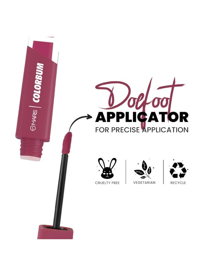 مارس أحمر شفاه سائل مطفي من مارس كولور بوم للنساء | مقاوم للتلطخ | مقاوم للماء ويدوم طويلًا (5.5 مل) (05-بورجوندي بنغالور) - Image 5