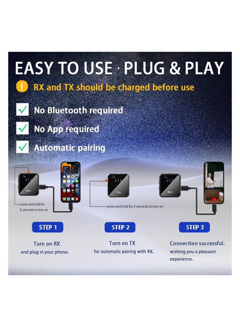 Wireless Lavalier Microphone for TikTok & Video Recording – Noise-Canceling Clip-On Mic for iPhone, Android, Cameras, and More – Perfect for Content Creators - Image 4