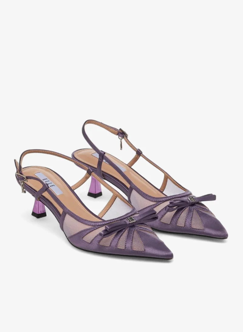 ELLE Women Bow Detail Kitten Heel Shoes Ramadan Collection