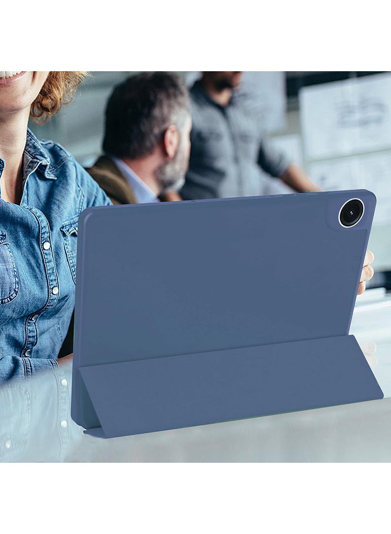Theodor Case for Samsung Galaxy Tab A9 8.7 inch (2023 Realeased),Multi Viewing Angles Premium Folio Stand Case with Soft TPU Back Cover for Galaxy Tab A9 2023 [Auto Wake/Sleep] Navy Blue  - Image 3