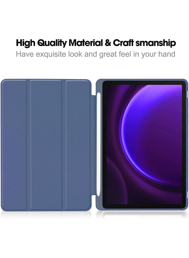 Theodor Case for Samsung Galaxy Tab A9 8.7 inch (2023 Realeased),Multi Viewing Angles Premium Folio Stand Case with Soft TPU Back Cover for Galaxy Tab A9 2023 [Auto Wake/Sleep] Navy Blue  - Image 5