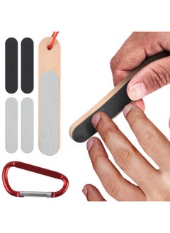 IMPRESA [2 Pack] Hand & Finger Skin File Double Sided Hand Callus File With Replacement Boards Buff Out Tough Skin For Smooth Healthy Hands Hand Callus Remover Finger File  - Image 1