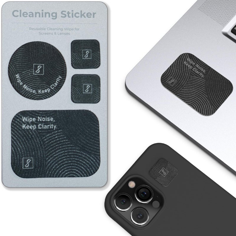 SleekStrip Portable Cleaning Sticker Pad Reusable Screen Cleaner Wipes Lens Cleaner Wipes for Phone iPad Car Touch Screen Display MacBook Computer Laptop Camera Lens Electronic TV Monitor 1PK 4PCS - Image 2