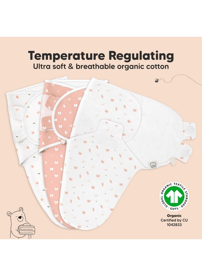 KeaBabies 3-Pack Organic Baby Swaddle Sleep Sacks - Swaddles for Newborns, Infant 0-3 Months, Baby Girls, Boys, Soft & Snug Newborn Sleep Sack, Nursery Swaddling Blankets (Butterflies) - Image 4