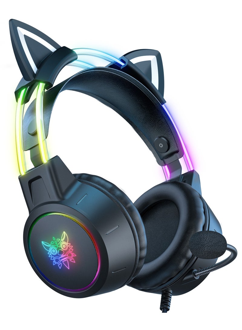 onikuma X15 Pro Wired PC Gaming Headphone with Mic and LED Light - Image 2