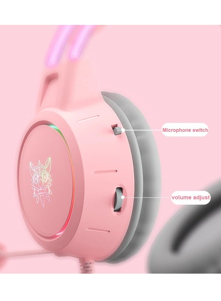 onikuma X15 Pro Wired PC Gaming Headphone with Mic and LED Light - Image 3