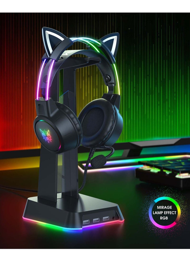 onikuma X15 Pro Wired PC Gaming Headphone with Mic and LED Light - Image 5