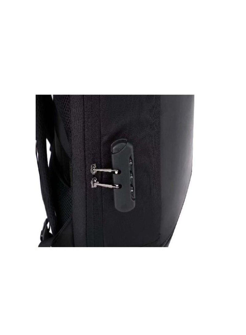 Leather Face Bag Anti-Theft (with A Lock) Design For Travel & Trip Bag + USB PORT  - Image 4