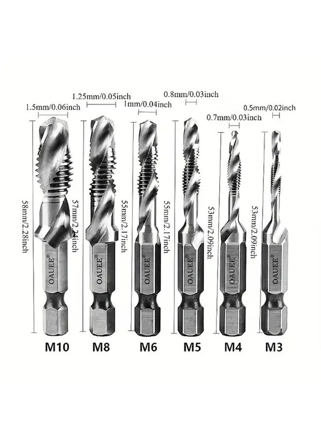 ROORUNS M3 To M12 High Speed Steel Screw Tap Set 4341 Long Style with Interchangeable Hexagonal Handle And Ergonomic Grip Wear Resistant Tapping Tool For Precision Thread Cutting In Metal - Image 2