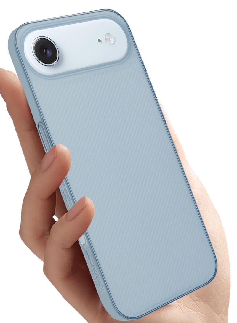 CATANES 2 Packs Case Cover for iPhone 17 Air - Sturdy Durable Ultra-Thin Case - Air Skin Line Design Transparent Back Cover - Drop Protection Cover  with 3D Screen Protector - Light Blue - Image 4