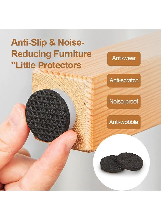 48PCS Furniture Feet Pads Non-slip Rubber Furniture Pads Wood Floor Protector Pads Self Adhesive Anti Slip Furniture Chair Leg Pads Anti Scratch Thickened Multifunctional Table Foot Pad - Image 3