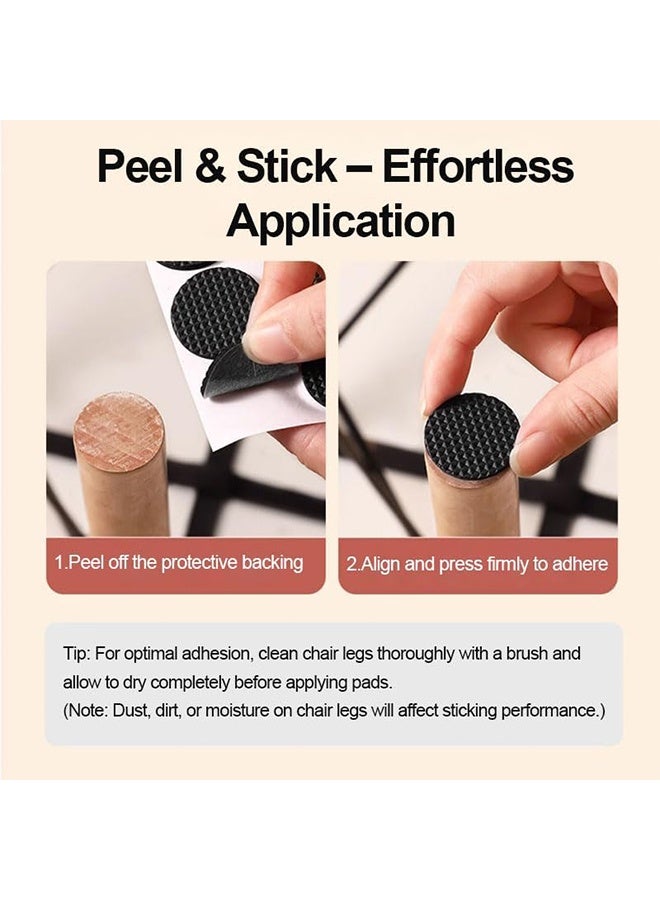 48PCS Furniture Feet Pads Non-slip Rubber Furniture Pads Wood Floor Protector Pads Self Adhesive Anti Slip Furniture Chair Leg Pads Anti Scratch Thickened Multifunctional Table Foot Pad - Image 5