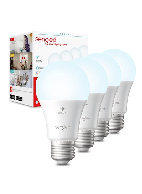 Sengled Alexa Wifi Light Bulb - Smart Bulbs That Work With Alexa Google Assistant  A19 Daylight  5000K  - No Hub Required  800Lm 60W High Cri 60 Equivalent  4 Count  Pack Of 1