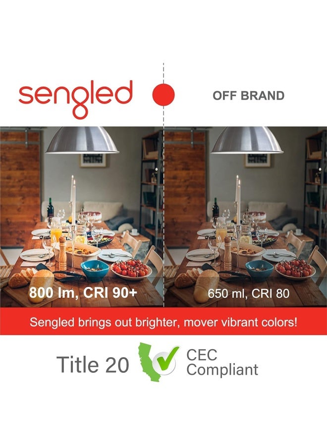 Sengled Alexa Wifi Light Bulb - Smart Bulbs That Work With Alexa Google Assistant  A19 Daylight  5000K  - No Hub Required  800Lm 60W High Cri 60 Equivalent  4 Count  Pack Of 1