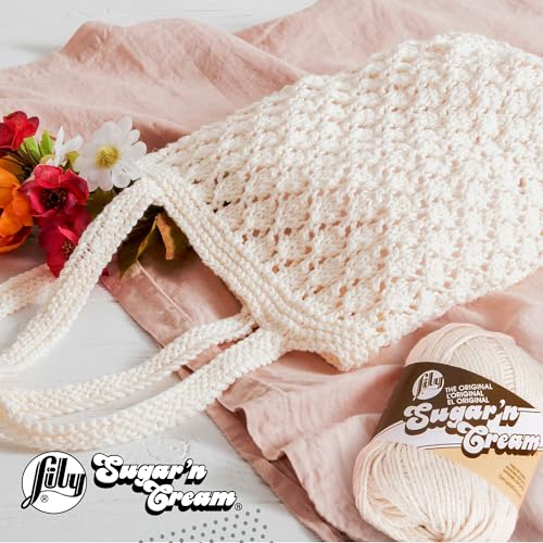Lily Sugar N Cream Cones HOT Green Yarn - 1 Pack of 400g/14oz - 100% Cotton - #4 Worsted (Medium) - 674 Yards - Knitting/Crochet - Image 4