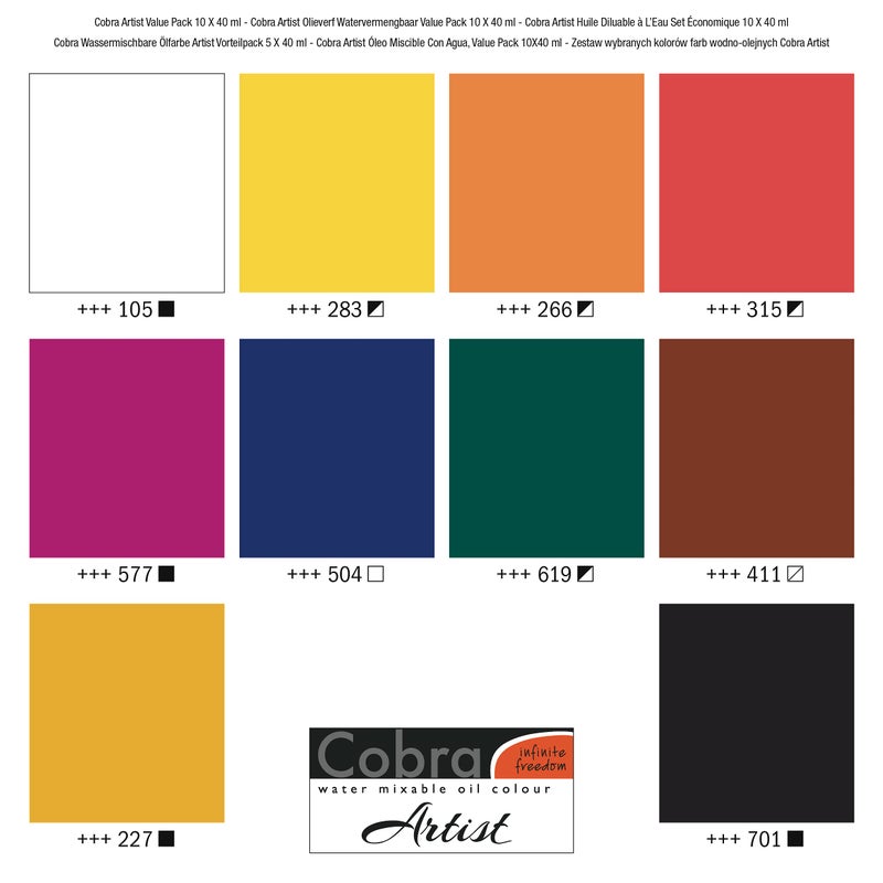 Cobra Artist Value Pack 10 X 40 ml (21820510) - Image 4