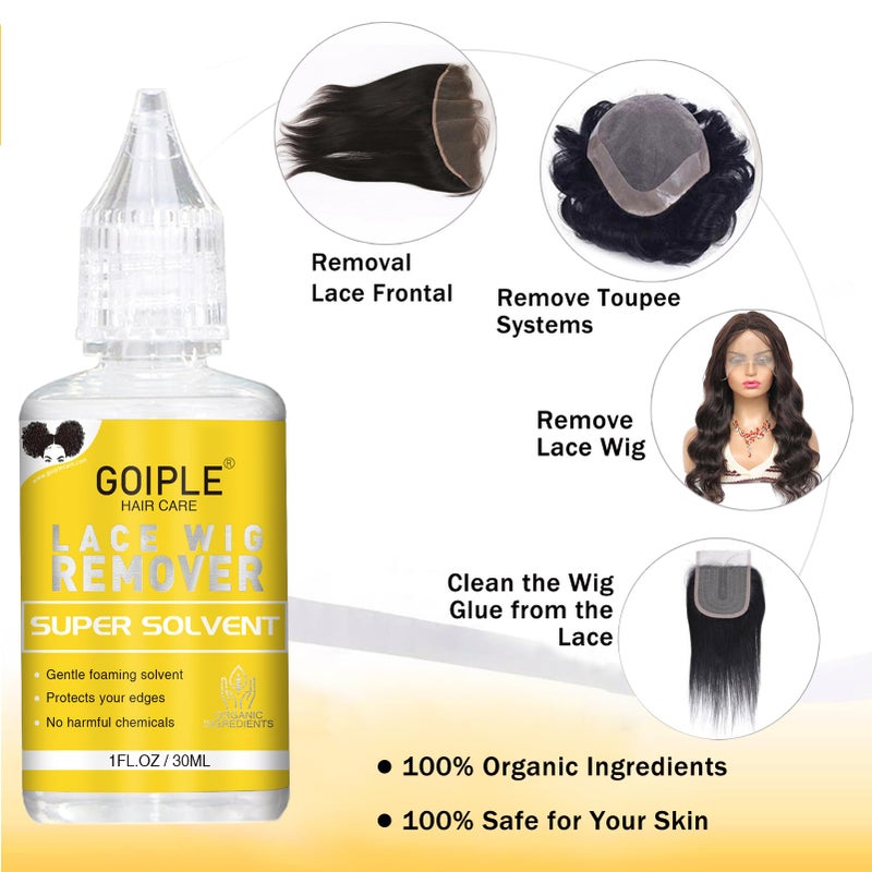 Goiple Wig Accessory Essentials Kit Lace Front Wig Glue & Remover, Wig Caps, Elastic Band, Hair Wax Stick, Edge Control, Edge Brush, Hair Shear Dermaplanning Razor Tool and Edge Scarf - 29PCS - Image 4