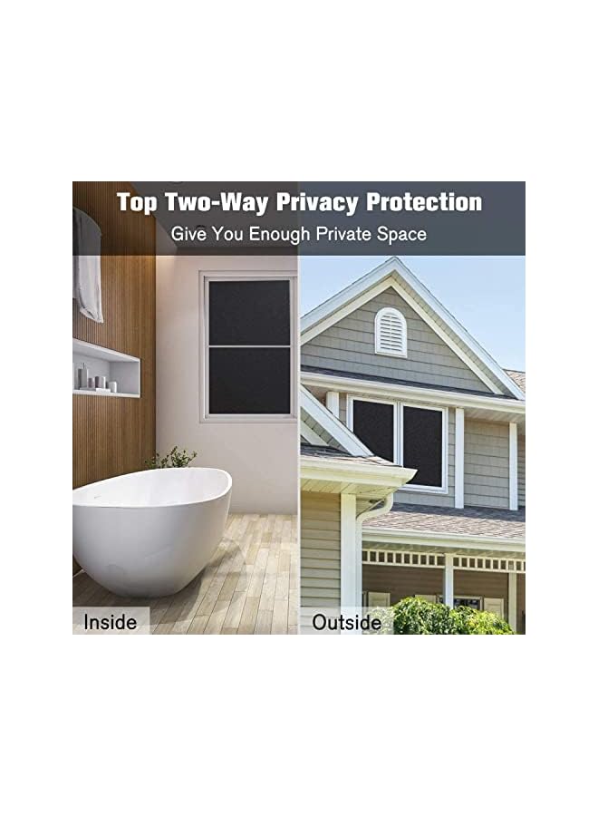 The Bros Total Blackout Frosted Window Film Privacy Reusable Blackout Window Film, Static Cling Room Darkening Glue Free Curtains for Day Sleeping Bedroom and Bathroom,UV Resistant Black,30 x 400cm - Image 5